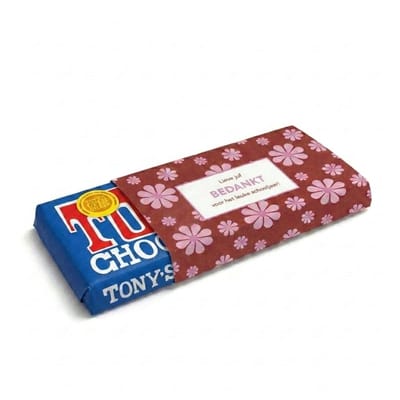 Tony Chocolade | Chocoladecadeaus | Bedankt | Cadeau | Bedankt Juf | Bloemenpatroon | Puur | Fotofabriek