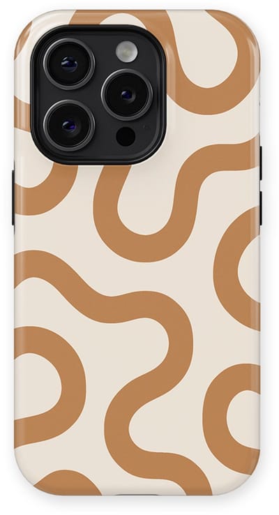 DripCase Motion Flow Tough Hoesje geschikt voor iPhone 14 Pro | Backcover met Mag | Trendy Design | Valbescherming | Warm Whisper