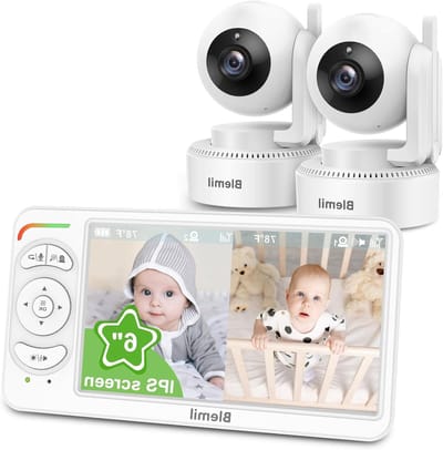Videobabyfoon met camera - Baby monitor - Baby in de gaten houden - Dubbele camera split screen