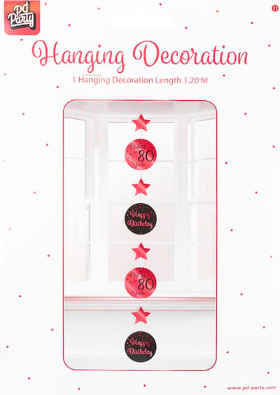Hanging decoration rose/black - 80
