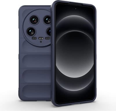 MobyDefend Hoesje - Geschikt voor Xiaomi 14 Ultra - TPU Gripcase - Blauw