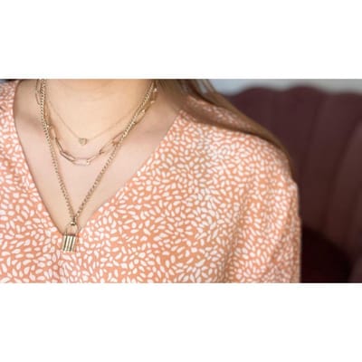 Laagjes ketting slotje & hartje | goud gekleurd