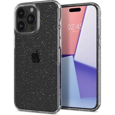 Spigen Liquid Crystal Glitter Backcover voor de Apple iPhone 15 Pro - Transparant glitter