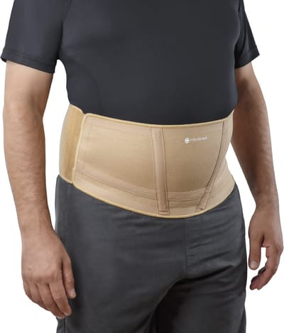 Mövibrace - Buikband - Buikbrace - Verstelbaar - Ondersteuning buik - Unisex - Beige - Maat M