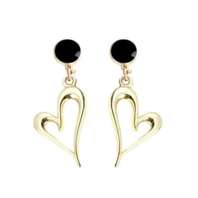 Clip oorbellen- goudkleurig- Emaille -hart- Montana- geen gaatje- Charme Bijoux