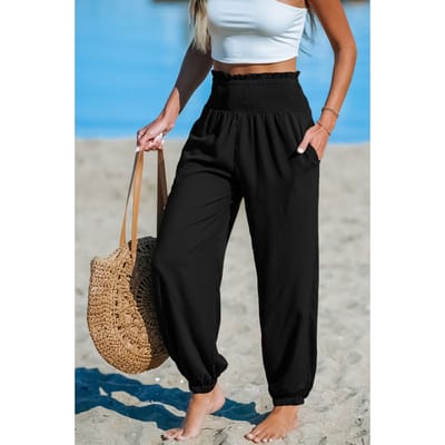Zwarte broek in de kleur Ocean Mist