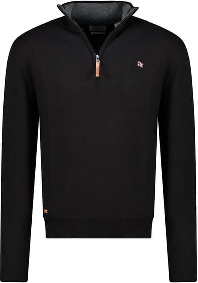 Geographical Norway Fregate Heren Trui Opstaande Kraag Zwart - 3XL