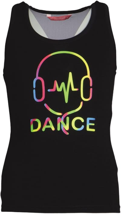 Papillon Dance Beat Sporttop - Maat 116  - Unisex - zwart - groen - geel - rood - blauw