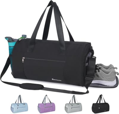 Sporttas met natte zak en schoenenvak voor mannen en vrouwen - 38L veelzijdige sporttas voor gym, weekend en reizen