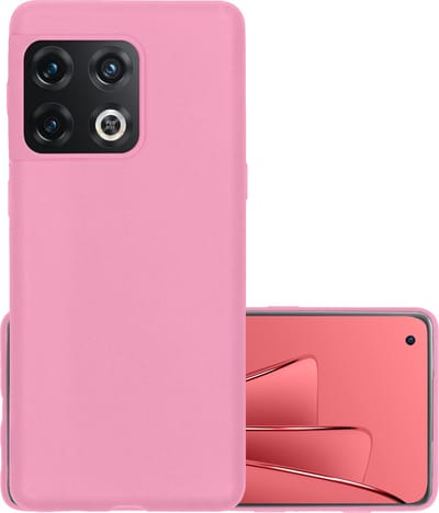 Hoesje - Geschikt voor OnePlus 10 Pro - Sterk & Shockproof - Hoes Cover - Siliconen Case - Lichtroze
