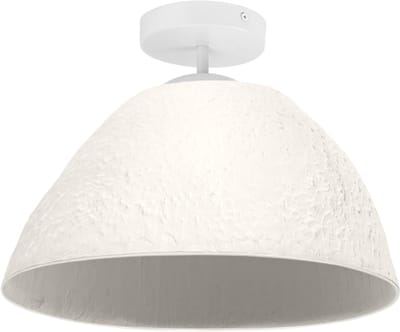 OSRAM plafondlamp Decor Camel Bell wit van metaal en papier-maché, E27, 375 mm diameter, lampenkap van gerecycled materiaal, duurzaam dankzij vervangbare lichtbron, eenvoudig te installeren