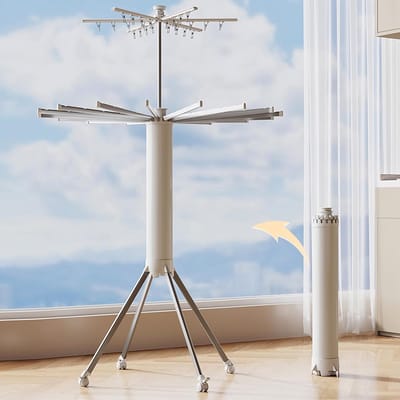 Statief Kleding Airer Opvouwbare Kleding Airer Draagbaar Ruimtebesparend Heavy Duty Binnenbalkon met Grote Capaciteit