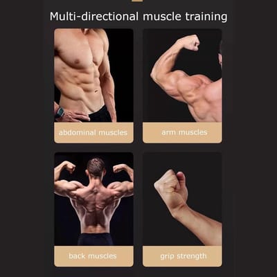 Armtrainer Weerstandstrainer - Fitness Wiel - Spierversterking Lichaam - Verstelbare Weerstand - 2.5-5 kg - Groen