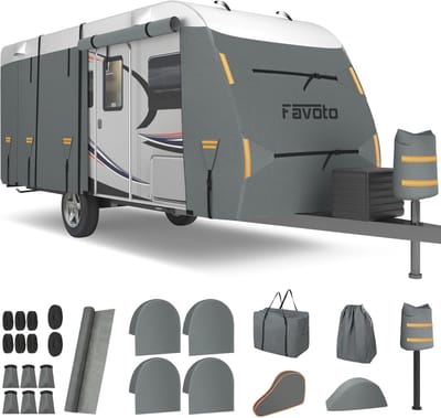 Waterdicht Afdekzeil voor Caravan en Camper - Ademend en UV-Beschermend - 610 x 250 x 220 cm