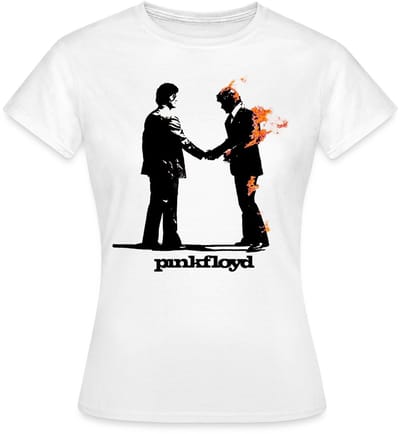 Pink Floyd Album Cover En Logo T-Shirt Dames
