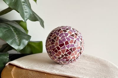 DIY Mozaïek Bol Oud roze - Hobbypakket - Knutselpakket voor volwassenen - doe het zelf pakket - Little Creations