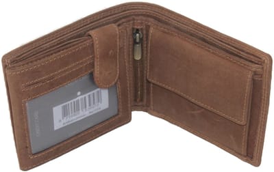 OI Hunter bruine leren heren portemonnee voor heel veel pasjes / Hunter bruine billfold zeer uitgebreid / heren beurs RFID SAFE / bruin leer / 111H