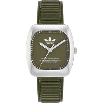 Adidas Originals Retro Wave One AOSY24526 Horloge - Leer - Groen - Ø 37 mm