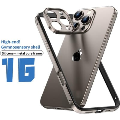 Woestijn Titanium Camera Lens Beschermer Bumper Case Cover Voor iPhone 17 Air 16 Pro Max 15 Plus 14 13 Bescherming Telefoon Accessoires iPhone 14 Plus