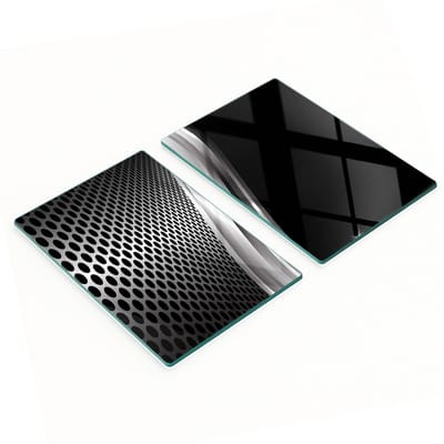 Decoratieve glazen snijplanken met grafische textuur 2x40x52 cm