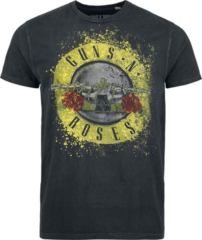 Guns N' Roses Bullet Logo Heren T-shirt - antraciet - S