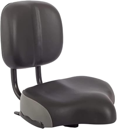 Fietszadel met rugleuning - Comfortzadel driewieler - Comfortabel fietsen - Verstelbare rughoogte - 30x24cm zitting - Bruin