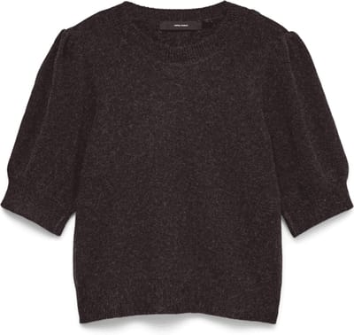 Vero Moda Trui Vmdoffy 2/4 O-neck Pullover Ga Noos 10278313 Windsor Wine/black Melange Dames Maat - XS