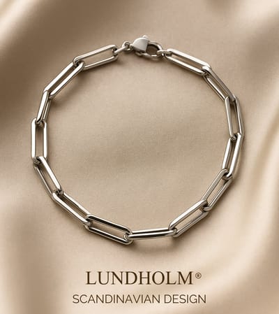 Lundholm Armband Dames Zilverkleurig Jewellery - Premium Stainless Steel - Paperclip Schakelarmband My (17.5 cm) - Elegant & Tijdloos - Luxe Geschenkverpakking