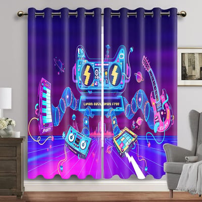Gamepad Bedrukte Dunne Gordijnen voor Jongens Slaapkamer Gaming Kamer Decoratie Raamgordijnen Videogame Spelen Raam Draperieën Verduisterend 2 panelen W50H60(CM)x2PCS&Grommet Top