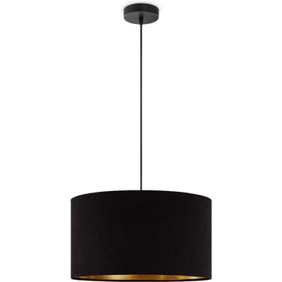 Home Sweet Home - Scandinavische stijl Hanglamp - Corduroy Lampenkap - Cilinder - Black - ø40 x 126 cm - E27 Fitting - Geschikt voor Woonkamers en