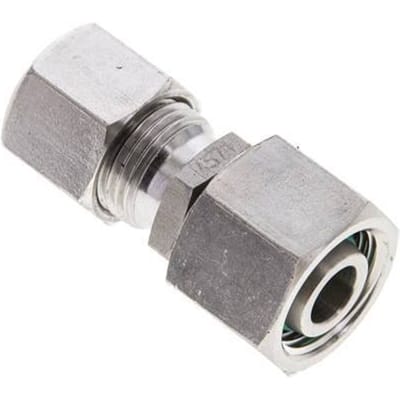 10L & 12L RVS Rechte Snijringkoppeling Draaidoorvoer 315bar FKM O-ring en Afdichtconus ISO 8434-1