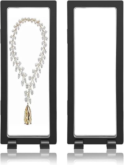 Floating Display Frame voor Munten, Ringen, Hangers, Armbanden en Sieraden met Presentatiestandaard - 2 Stuks