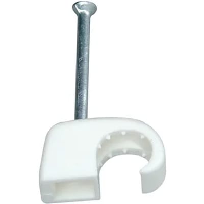 KOPP spijkerclip rond | voor kabel Ø 4 tot 7 mm | wit | 100 STUKS