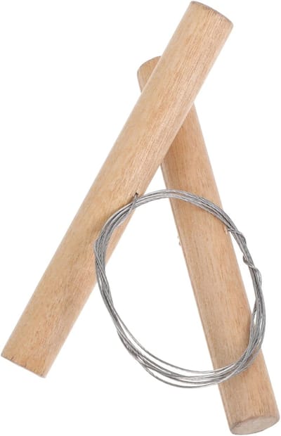 Snijlijn Keramiek - Draad Kleisnijden - Precisie Snijden - Houten Handvat - 69cm Lengte - Multicolor