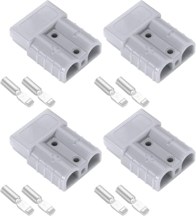 4 Stuks 50A Anderson Plug Kabelmontage voor 600V, Snelle Aansluiting voor Accu's, Auto's, Campers en Motorfietsen met 8 Stuks Stekkers