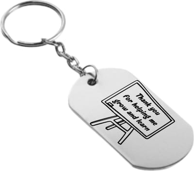 Akyol - Thank you for helping me grow & learn sleutelhanger - Afscheidscadeau docent - Bedank cadeau - Meester bedankt - Collega kado - Gegraveerd sleutelhanger