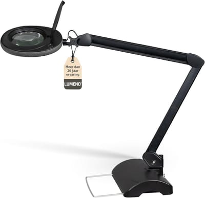 LED Vergrootlamp met Glaslens en Tafelstatief voor Hobby en Lezen