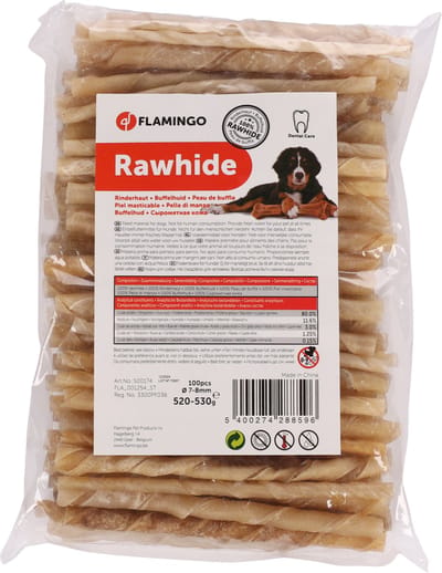 Hondensnack – R'Hide sigaretjes 12cm – hondensnacks – honden snacks – hondensnoepjes – glutenvrij – zonder toegevoegde suikers – 100 stuks – 530g