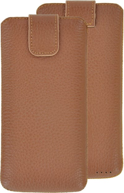 MoDo hoesje Geschikt voor Xiaomi 12/ Xiaomi 12X - Leer Etui - Geribbeld bruin