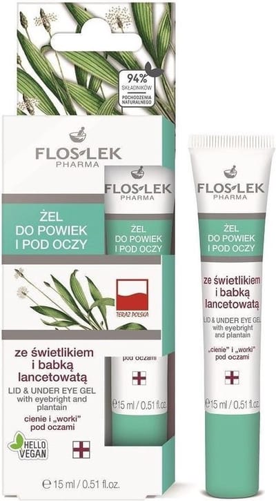 Floslek Ooglid- en oogcrème - Met ogentroost en weegbree - 15ml