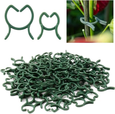 Plantenclips Set - Groen - 2,4 x 2,2 cm en 3,4 x 3,8 cm - Robuuste en Herbruikbare Clips - Voor Groenten en Sierplanten