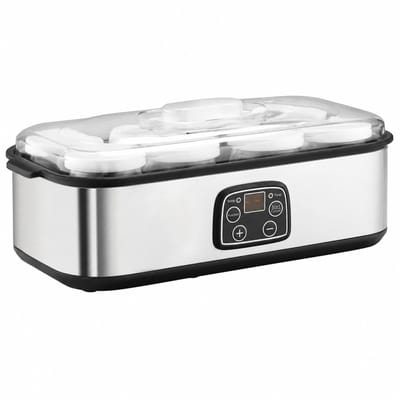 Novari - Yoghurtmachine - Yoghurtmaker - Inclusief 8 glazen potjes van 180 ml - Instelbare temperatuur - Digitaal LED-display