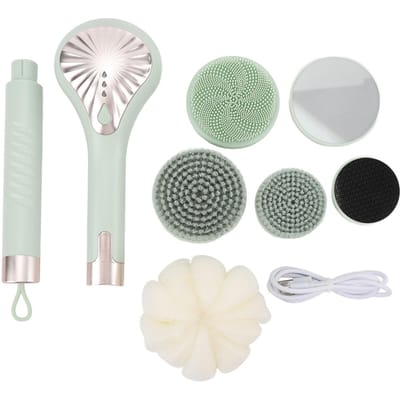 Elektrische Lichaamsborstel Waterdicht Multifunctioneel Afneembaar Lange Handgreep Elektrische Douche Badborstel lichtgroene kleur