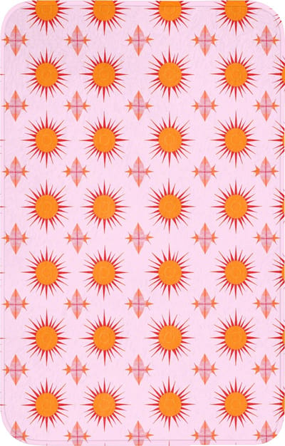 WC mat 50x80 cm - Antislip - Zon - Patroon - Roze - Toiletmat - Vloermat - Douchemat - Toilet tapijt - Toiletmatten