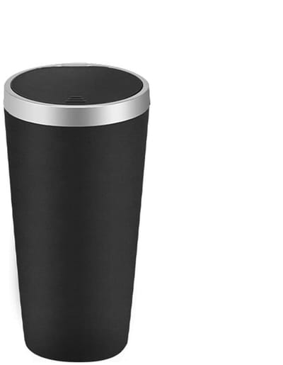 Autobeker Prullenbak - Afvalbak Auto - Auto Netjes Houden - Lekvrij Pop-up Deksel - 800 ml - Zwart