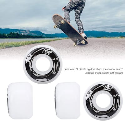 Set van 4 Skateboardwielen van elastisch PU, hardheid 75-85A, duurzaam en trendy ontwerp, geschikt voor e-scooters en skateboards, veelzijdig en lichtgewicht