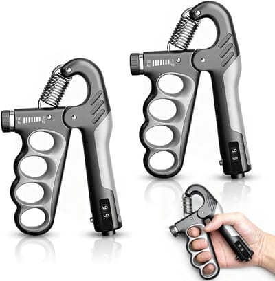 Thijox - Handtrainer 5-100 kg, Vingertrainer met Instelbare Grip en Weerstand, Ergonomisch Ontwerp voor Hand- en Onderarmtraining, Sportaccessoires vo