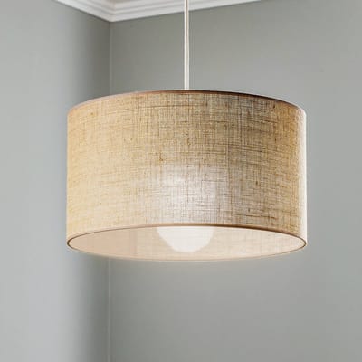 Duolla Hanglamp jute cilinder naturelbruin Ø40cm 1-lamp.