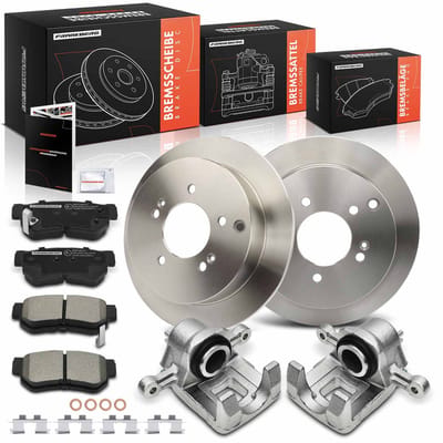 Frankberg 2x Remklauw+2x Remmen+4x Remblokken Achter voor Hyundai