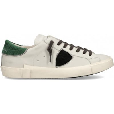 Korte Broek Philippe Model PRLU VD07 PRSX LOW MAN-VEAU DAIM BLANC VERT